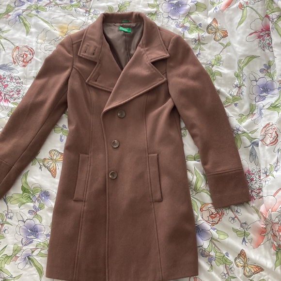 United Colors of Benetton Mocha Color Peacoat - Picture 1 of 2